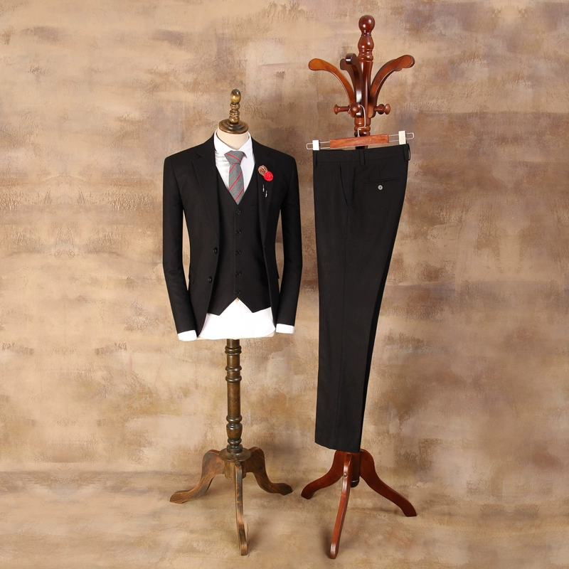 Cloburn phù hợp với người đàn ông ba mảnh màu đen xương cá kinh doanh phù hợp với váy mỏng phù hợp với váy cưới - Suit phù hợp