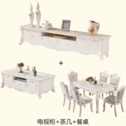 Châu âu đá cẩm thạch bàn cà phê tủ TV bàn ăn và ghế kết hợp thiết lập căn hộ nhỏ Jane Châu Âu phòng khách đặt đồ gỗ vững chắc