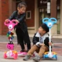 Scooter trẻ em 3 tuổi bé mới bốn bánh gấp bánh xe dày scooter gấp cậu bé lớn bánh xe rộng xe đẩy nóng mua patin cho bé