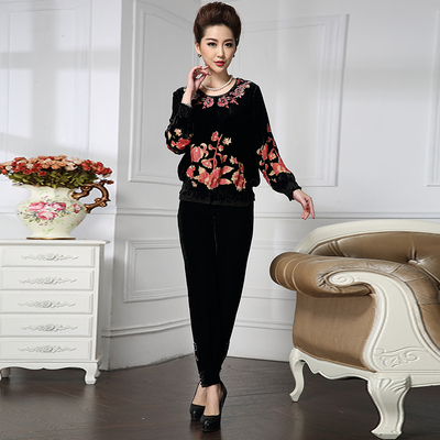 新百伦女裤2017春新款德亿新丝路艺燕牛仔裤淑女坊精品休闲裤