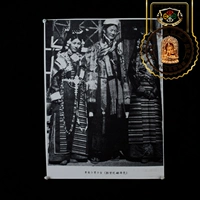 Тибет красный в 1940 -х годах, тибетские благородные молодые девушки черно -белые старые фотографии национальные характеристики декоративные висящие картины