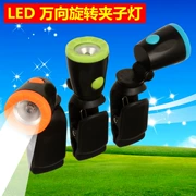 GD74 phổ rotating LED clip ánh sáng ngoài trời nhựa cầm tay clip head đèn cắm trại câu cá đi bộ chiếu sáng
