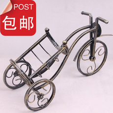 Подставка для вина 欧式复古酒架酒瓶架自行车葡萄酒 创意时尚红酒摆设艺术酒架包邮 MJ