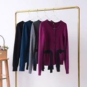 G ¥ 30 dài tay vòng cổ cardigan hàng duy nhất đa nút áo khoác ngắn mùa thu 2018 new loose áo len nữ