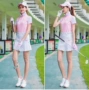 18 new golf quần áo phù hợp với mùa hè ladies đứng cổ áo POLO áo váy slim slimming xếp li váy 	túi đựng gậy golf chính hãng