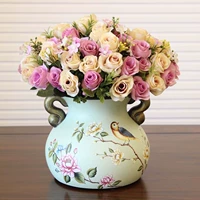 Простая американская пастырская двойная ваза творческая керамическая ваза в европейском стиле декоративное столовое столик мебель