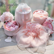 Bé Petal Dress Set Hộp Quà Tặng Sơ Sinh Trăng Tròn 100 Ngày Tuổi Quà Tặng Quà Tặng Nữ Bé Quà Tặng Cao Cấp