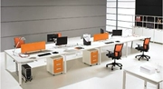 Nội thất văn phòng Thiên Tân thời trang giản dị 8 tám gỗ kết hợp bàn sắt chân máy tính để bàn màn hình nhân viên thẻ - Nội thất văn phòng