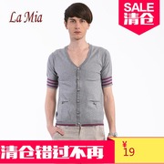 Naier La Mia mùa xuân và mùa hè quầy đích thực ngắn tay tay áo đan áo len nam 90113603 giải phóng mặt bằng 898