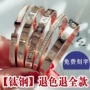 Titan thép vòng đeo tay nữ Hàn Quốc phiên bản không phai chữ cái vòng đeo tay đơn giản rose gold hoang dã Sen thương hiệu triều thương hiệu sinh viên vòng đeo tay vòng tay lv