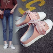 Li Kinh Thánh với cùng một màu trắng giày nhỏ nữ sinh viên Hàn Quốc phiên bản của Harajuku ulzzang giày ins có thể bước vào gót giày vải