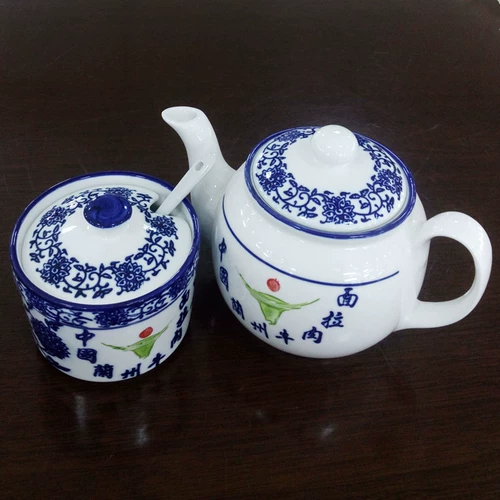 Сине-белая китайская ложка, посуда, комплект, ручная роспись