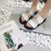 Dép đi trong nhà dép dual-sử dụng nữ mùa hè ulzzang Harajuku chữ thập dây đeo đáy phẳng kích thước lớn dép của phụ nữ 2018 new Sandal