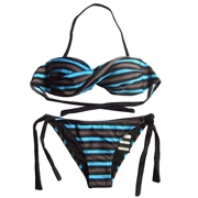 Đồ bơi nữ gợi cảm 2019 quấn ngực tam giác quai ngang bikini kẻ sọc - Bikinis