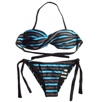 Đồ bơi nữ gợi cảm 2019 quấn ngực tam giác quai ngang bikini kẻ sọc - Bikinis áo tắm một mảnh