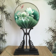 Handmade thêu thêu người mới bắt đầu kit vật liệu gói cung điện fan hâm mộ nhóm fan hâm mộ và hoa sen