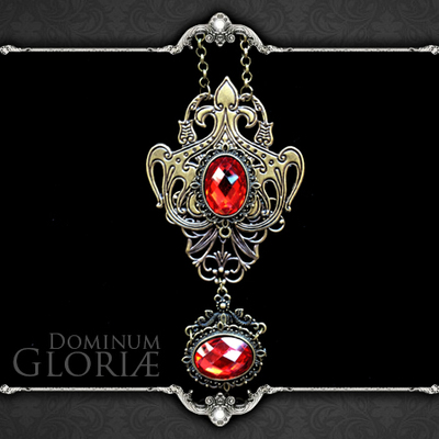 taobao agent Gloria ｜ Dragon and Nuns hand -made retro old Gothic court style summer gem necklace women