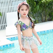 Nhật bản mềm chị gió trẻ em áo tắm ins dễ thương bé mặc bikini lớn con bé sinh viên cô gái sàn catwalk đồ bơi