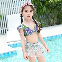 Nhật bản mềm chị gió trẻ em áo tắm ins dễ thương bé mặc bikini lớn con bé sinh viên cô gái sàn catwalk đồ bơi quần áo bơi trẻ em