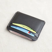 Pickup túi người đàn ông của đa thẻ vị trí siêu mỏng nhỏ làm bằng tay da của phụ nữ ví nhỏ đơn giản lái xe giấy phép thẻ bộ