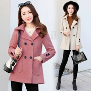 Áo khoác len nữ 2018 thu đông 2018 phiên bản mới của Hàn Quốc áo khoác len dáng dài buông lửng