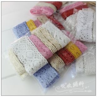 A variety of Cotton Line LACE COTTON LINE LACE Styles Random 3.5 Pieces/Bag 5 Pieces