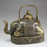 Чистая медная имитация Древняя благоприятная слонская медная чайная кувшина, ремесленные изделия, киоск ручной работы WeChat Taobao Источник товаров