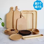 Nhật Bản phong cách bằng gỗ tấm rắn khay gỗ hình chữ nhật trà khay kích thước, tấm gỗ bữa ăn tối tấm món ăn món tráng miệng món ăn bằng gỗ đĩa trái cây