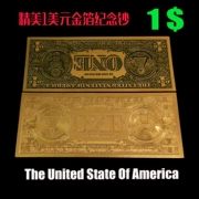 1 đô la đẹp kỷ niệm tiền giấy vàng lá tiền xu tiền giấy bộ sưu tập quà tặng tiền xu Mỹ world tiền giấy thủ công mỹ nghệ