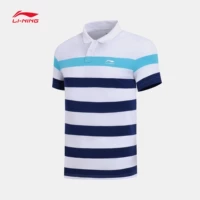 Li Ning áo sơ mi nam tay ngắn 2018 mới sê-ri thời trang thể thao mới áo polo kẻ ngang