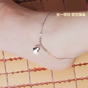Lucky Bell Anklet Women 925 sterling bạc đơn giản vòng chân nhỏ chuông Hàn Quốc quà tặng sinh nhật bạc gốc