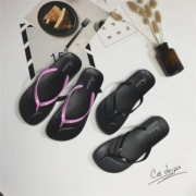 Hàn quốc phiên bản mới sinh viên bình thường flip flops mùa hè của phụ nữ phẳng màu rắn non-slip pinch dép bãi biển giày thủy triều