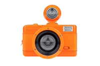LOMO camera retro fisheye thế hệ thứ hai Fisheye Số 2 VibrantOrange cam siêu góc rộng fuji instax mini 11
