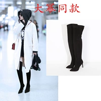 Giày cao gót siêu mỏng, giày cao gót nhọn 18 mới qua đầu gối Giày nhỏ tiêu cao boot cao cổ nữ zara