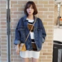 Áo khoác denim nữ rộng rãi 2019 xuân hè mới phiên bản Hàn Quốc của quần lửng ống rộng gió bf ngắn của sinh viên áo phao nữ dáng ngắn cao cấp