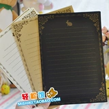 Легкий павильон Виннар Магазин Симпатичный древний ветер Cater Cater Retro Romantic Corean Black Bardead Letter Paper