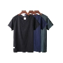 Net phiên bản của mùa hè T-Shirt nam lỏng ngắn tay xu hướng thanh niên hoang dã thường màu rắn áo t-shirt nam áo thun burberry