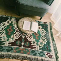 [Rất nhà] Bắc Âu cổ điển Mỹ-phong cách cá tính retro hình học phòng khách thảm Rug Pattern Inn thảm nỉ trải sàn phòng khách