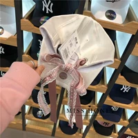 Hàn quốc MLB quầy xác thực 2018 new satin ren bow ribbon trắng mũ bóng chày cap gậy bóng chày inox	