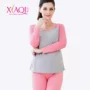 Xia Qi Yun Xiang phụ nữ mang thai mùa thu quần phù hợp với tháng quần áo đồ ngủ cho con bú điều dưỡng bông áo len dọc mở dịch vụ nhà mẫu váy bầu đẹp