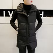 2016 mùa thu và mùa đông bông mới vest nam dài trùm đầu vest ấm vest thanh niên Hàn Quốc phiên bản của triều áo vest