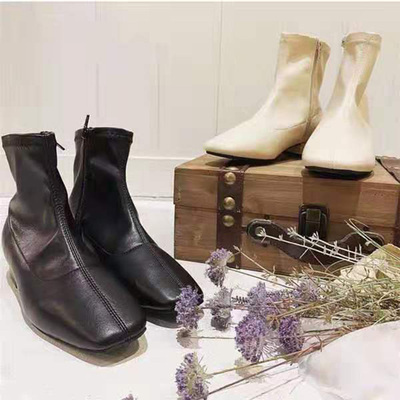 taobao agent Demi-season Japanese elastic comfortable low boots, Chinese style