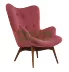 Bắc âu cánh hoa ghế thiết kế vải phòng chờ ghế gỗ rắn đơn giản sofa đơn ngồi có thể ngả pedal đồ nội thất tùy chỉnh ghế phòng khách Đồ nội thất thiết kế