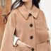 Mumu Home Sweet búp bê cổ áo dài áo choàng tính khí lỏng lẻo Một từ áo len áo khoác gió Trung bình và dài Coat