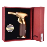 Металлическая надувная сварка, устойчивая к высокотемпературной ветрозащитной сигаре мужская сигарета, более легкая прямая прямая пистолет -газовая точка моксибибибинга