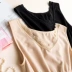 Nhật Bản nâng cấp đơn áo ấm Tencel bụng cơ thể điêu khắc ren cổ chữ V đáy quần lót nữ mùa thu mỏng