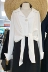 Đầu thu mới phiên bản Hàn Quốc của khí chất đơn giản dài tay đơn phía trước dây đeo ve áo ve áo màu rắn áo sơ mi nữ quần áo - Cộng với kích thước quần áo
