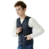 Áo vest nam cotton ngắn ấm áp vest vest vai trung niên cổ chữ V bó sát vest mùa thu và mùa đông hoang dã lót