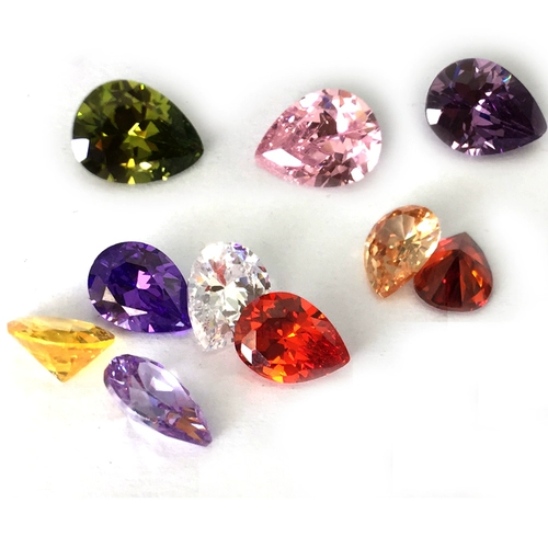 Грушевидные цветные капли воды нераскрытая лапша обнаженная Gemstone 5x7-6x8-8x12 мм