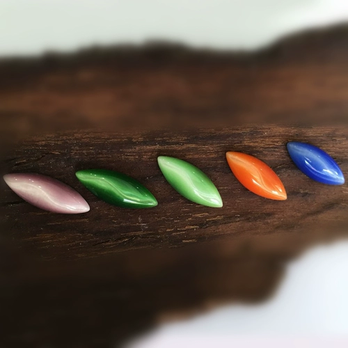 Взгляд на лошадь в обработке ручной работы с молниеносным камнем Инь Инь и Ян Камни на обоих кончике аксессуаров DIY с плоским дном не инкрустированы обнаженным камнем дешевой обработки